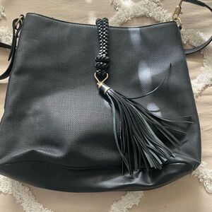 Stella Dot Black Tassel Bag